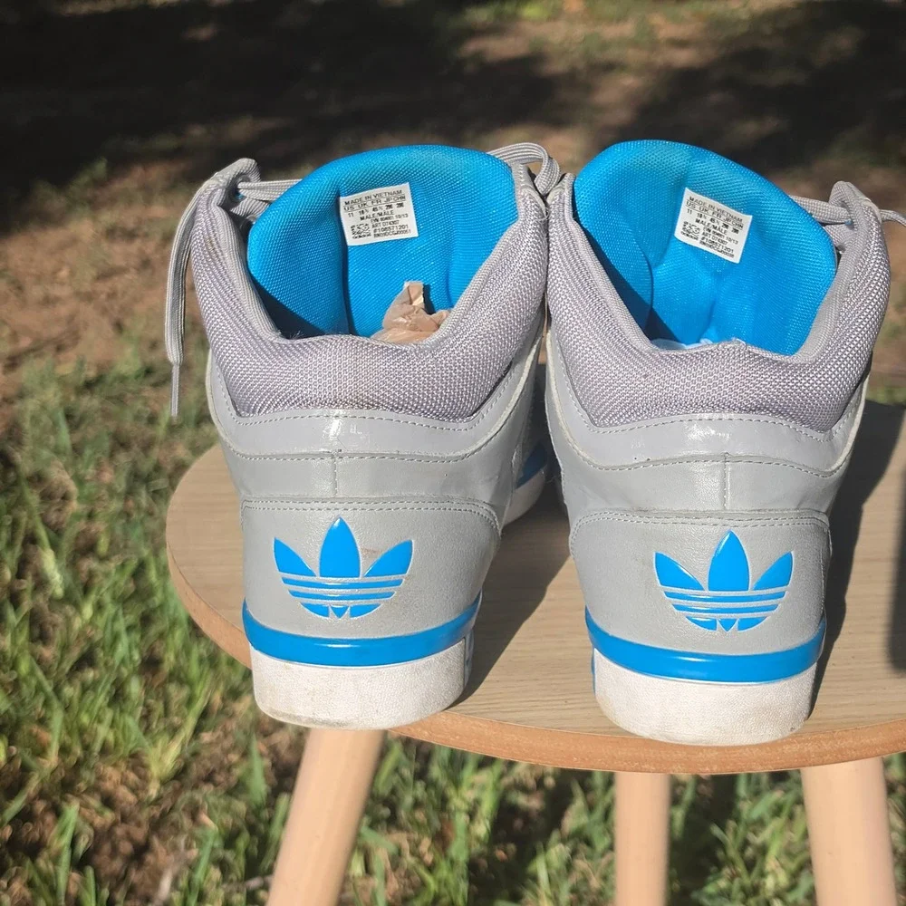 Adidas Originals Hard Court Hi Grey Blue High Top Sneakers G95607 Mens 11